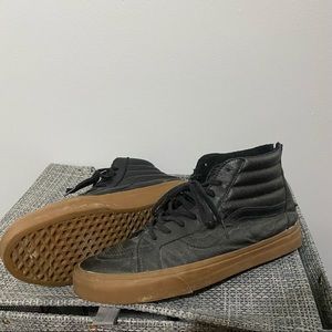 Vans Sk8-Hi Leather / Gum with zipper